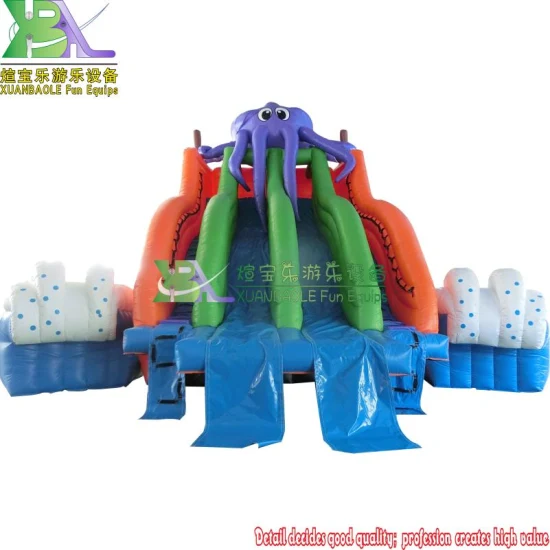 Glissière gonflable à plusieurs voies, toboggan gonflable utilisé pour piscine, pour enfants
